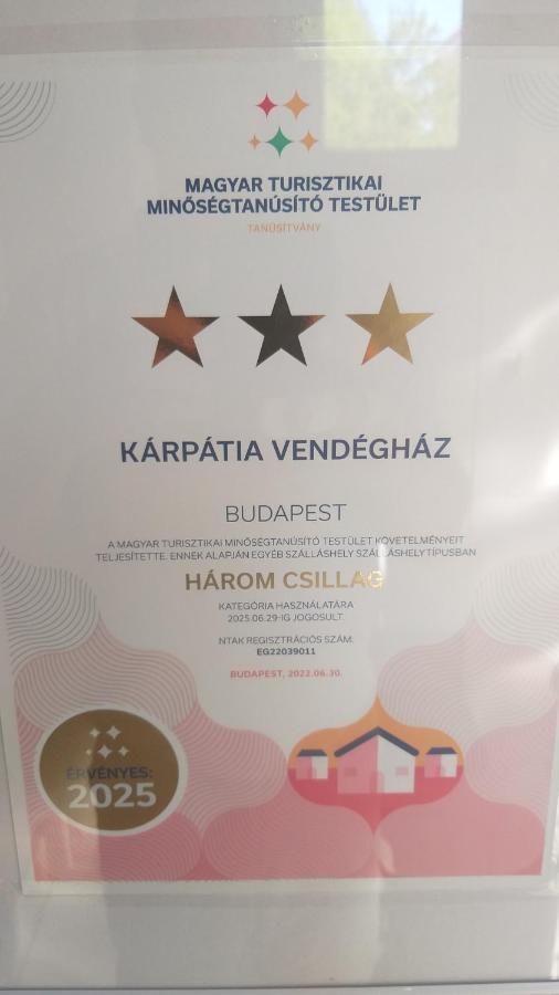 Karpatia Vendeghaz 1201 ブダペスト エクステリア 写真